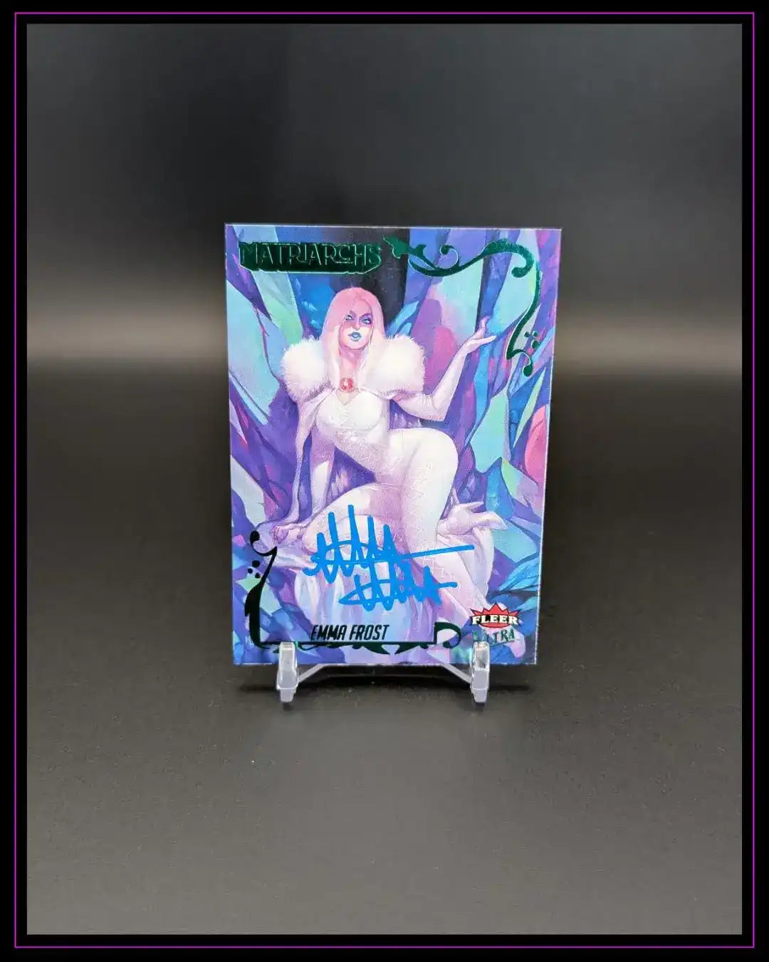 2024 Fleer Ultra Matriarchs of Marvel #63 Emma Frost Green Foil /80 Auto