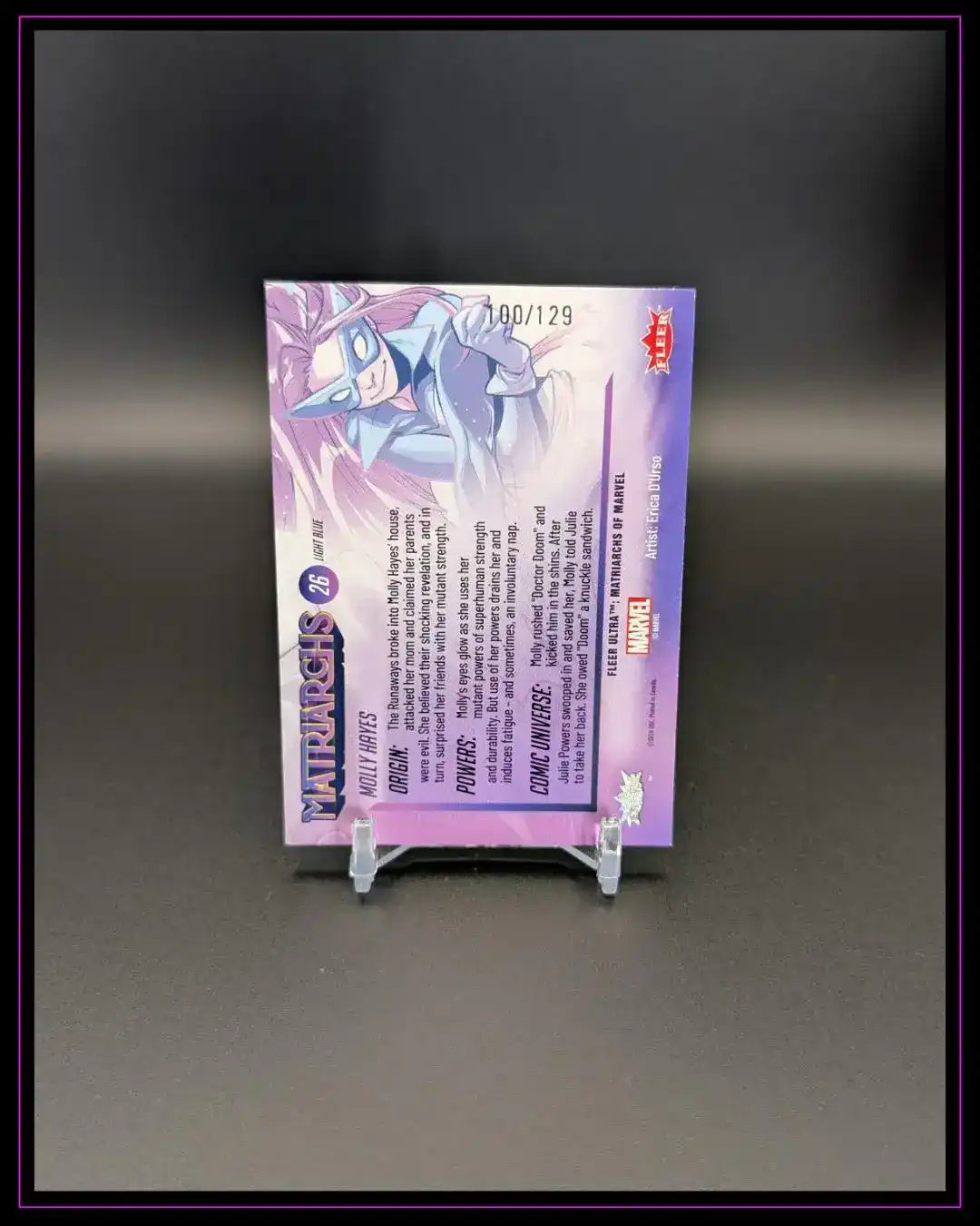 2024 Fleer Ultra Matriarchs of Marvel #26 Molly Hayes Light Blue Foil /129