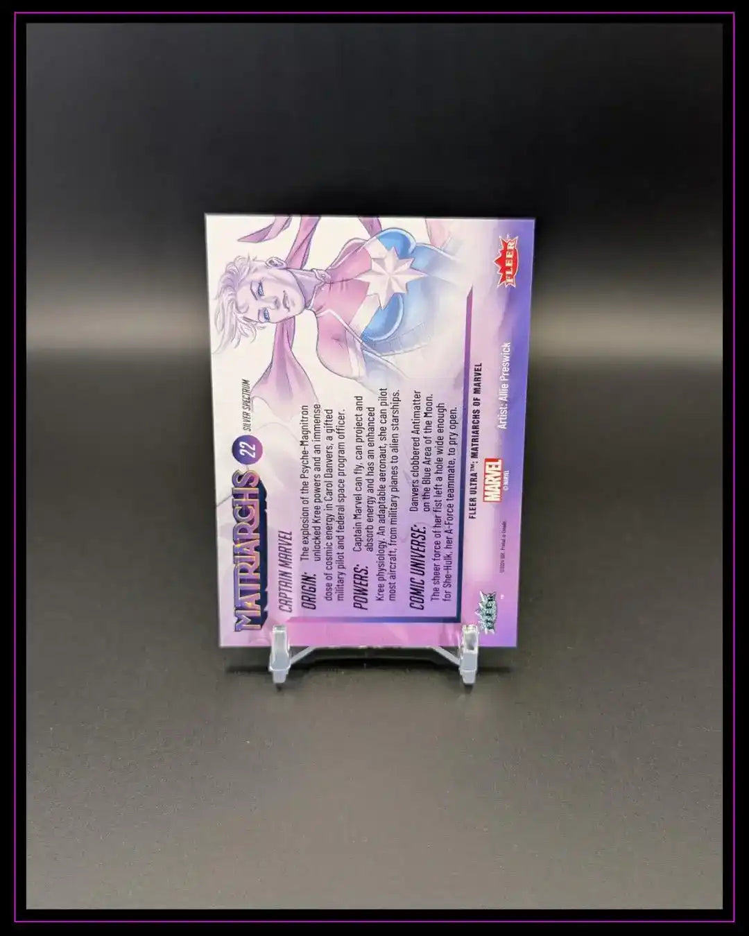 2024 Fleer Ultra Matriarchs of Marvel #22 Captain Marvel Silver Spectrum Foil