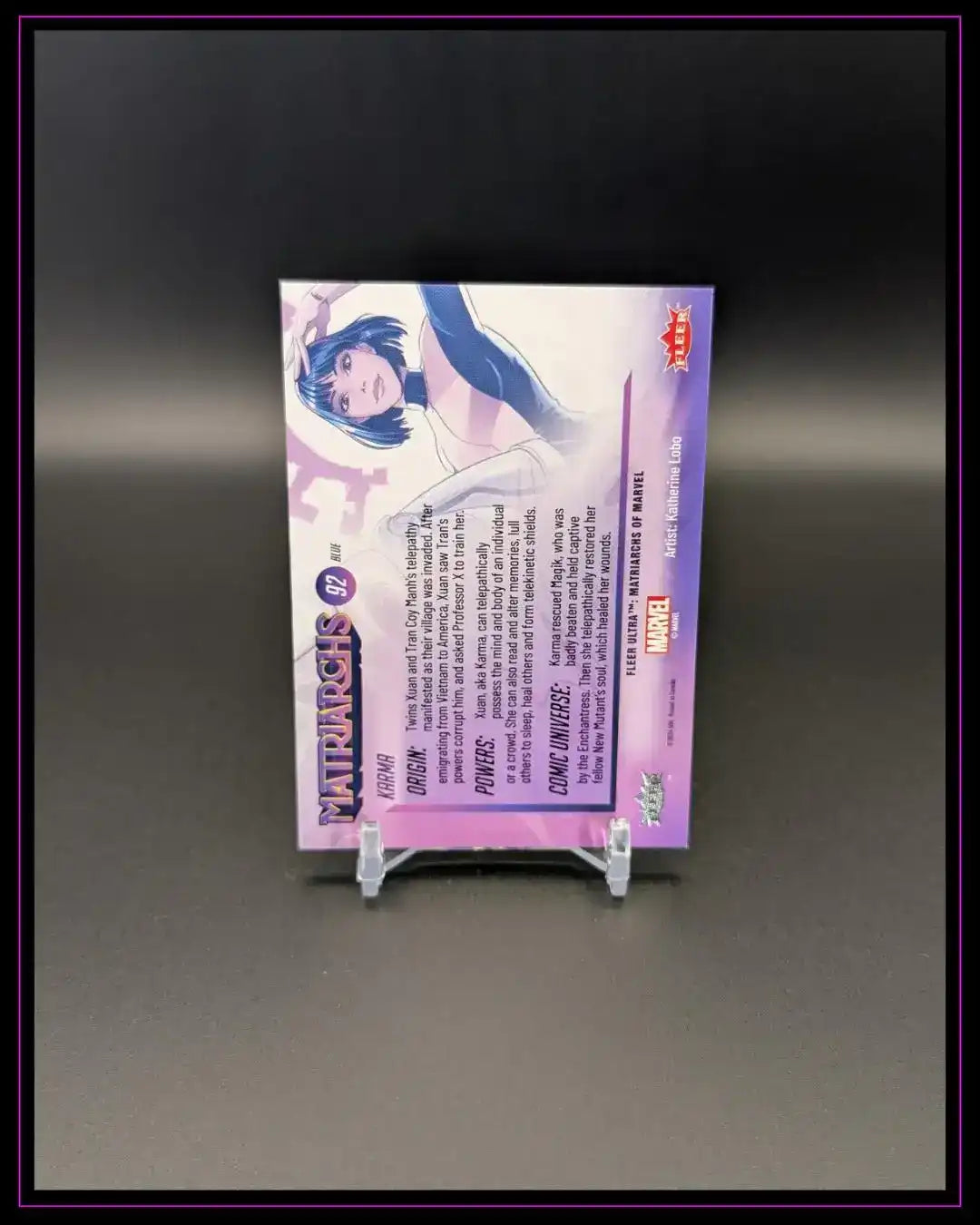 2024 Fleer Ultra Matriarchs of Marvel #92 Karma Blue Foil