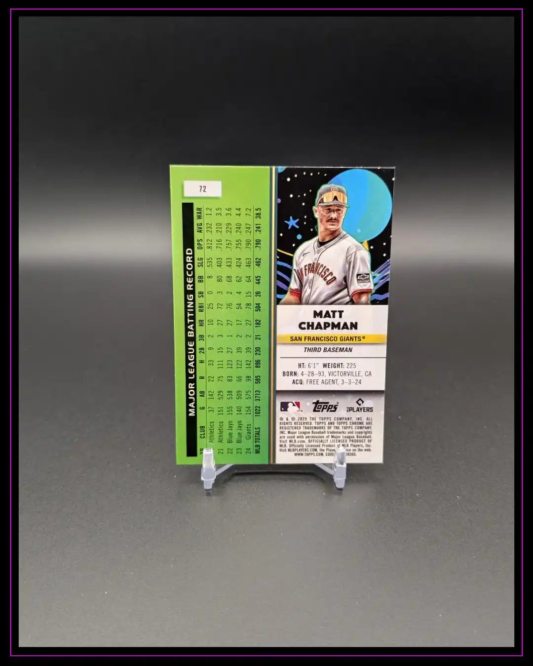 2025 Topps Chrome Cosmic #72 Matt Chapman