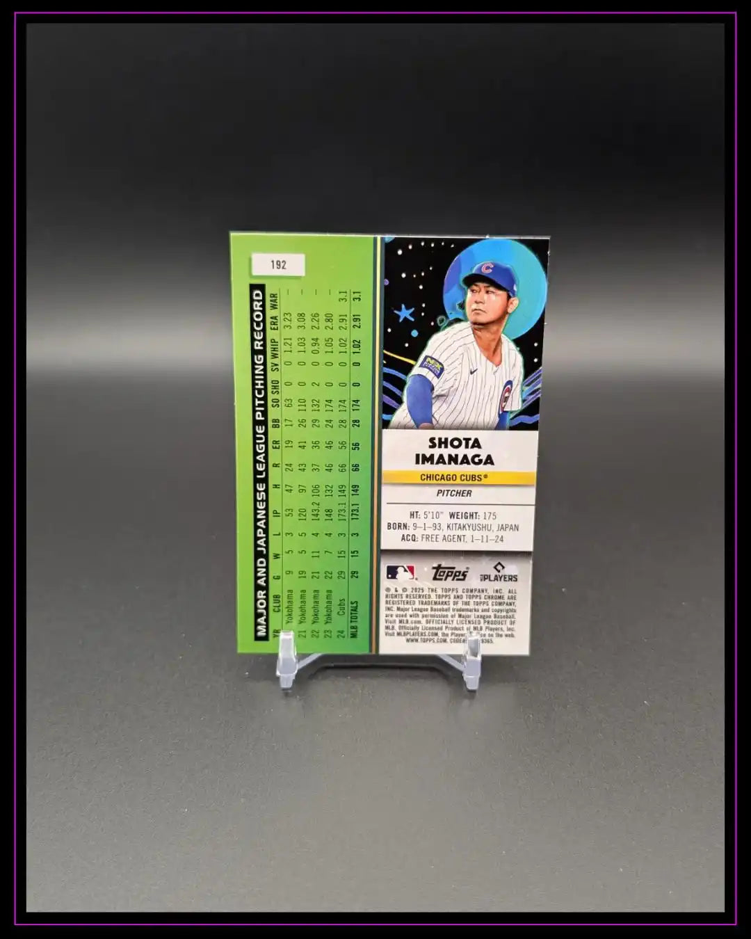 2025 Topps Chrome Cosmic #192 Shota Imanaga