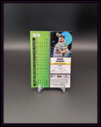 Baseball-Trading-Card Drew Thorpe Rückseite mit Spielerstatistiken und farbigem Design