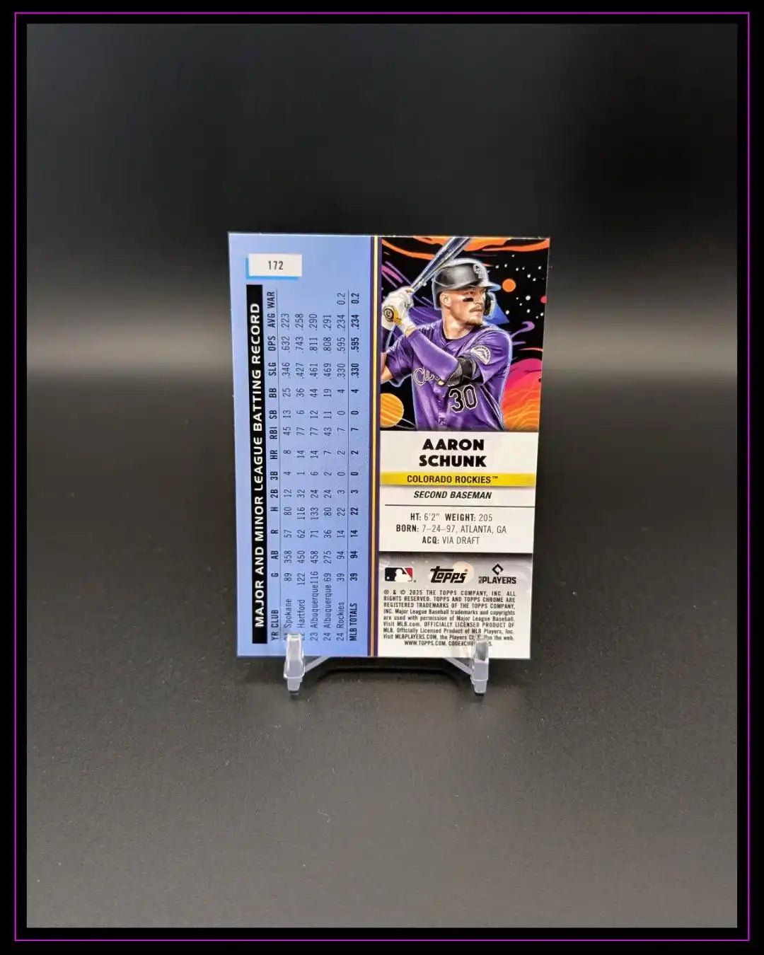 2025 Topps Chrome Cosmic #172 Aaron Schunk RC