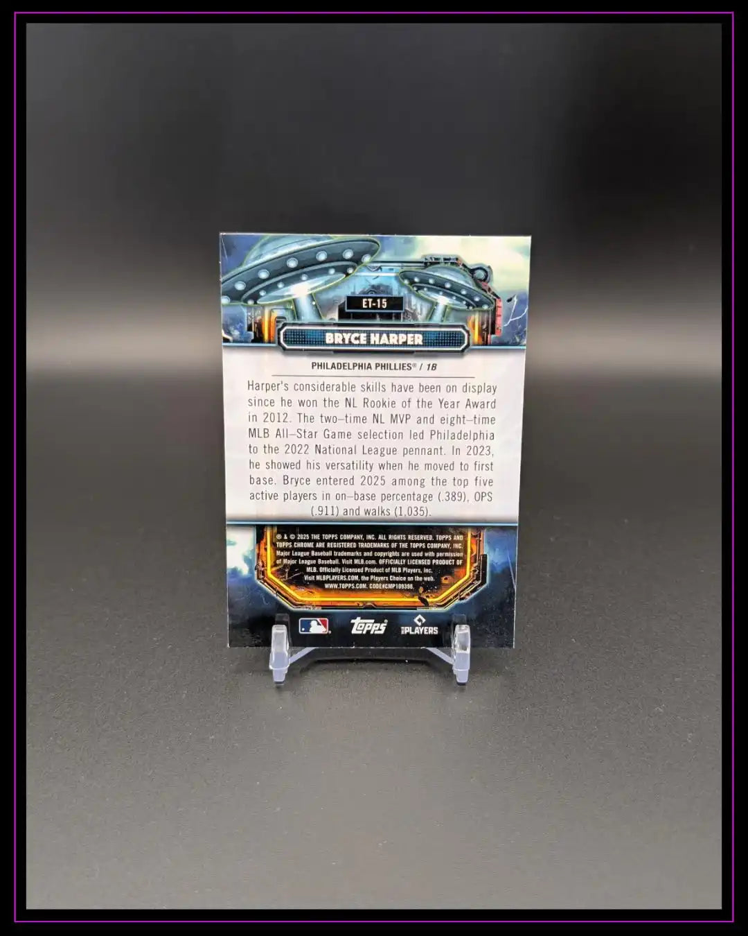2025 Topps Chrome Cosmic #ET-15 Bryce Harper Extraterrestrial Talent