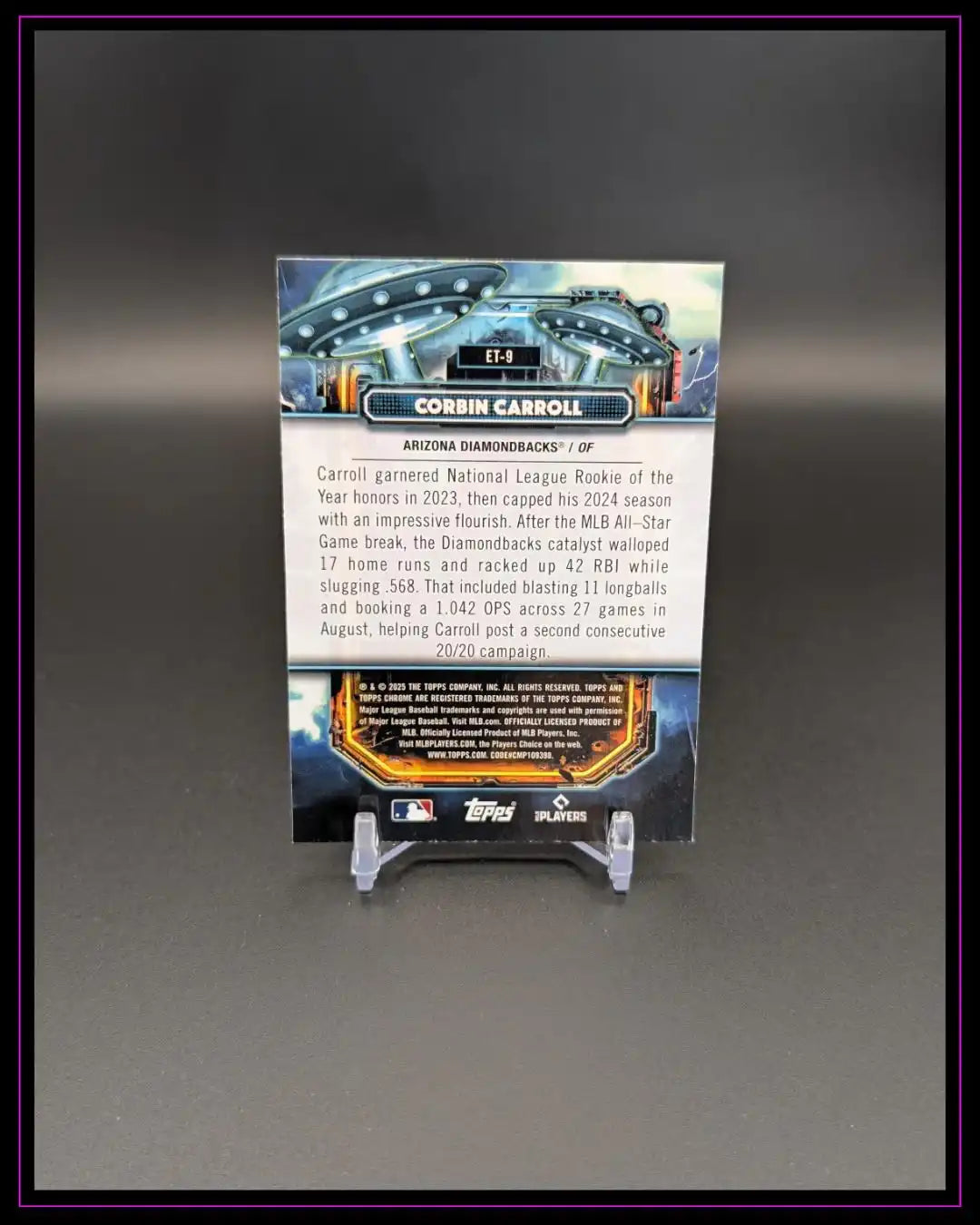 2025 Topps Chrome Cosmic #ET-9 Corbin Carroll Extraterrestrial Talent