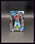 Baseball Trading Card Corbin Carroll glänzend, Sammlerkarte mit Hologrammeffekt auf Ständer