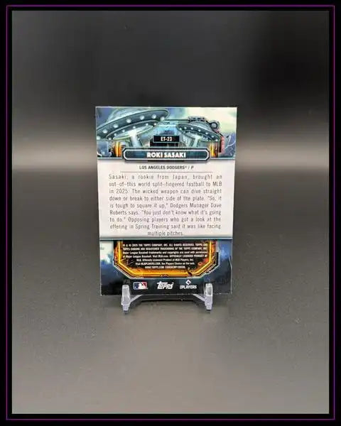 2025 Topps Chrome Cosmic #ET-23 Roki Sasaki RC Extraterrestrial Talent