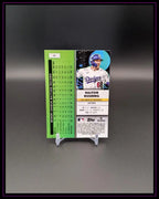 Baseball-Sammelkarte von Dalton Rushing, Los Angeles Dodgers, Rückseite mit Statistiken