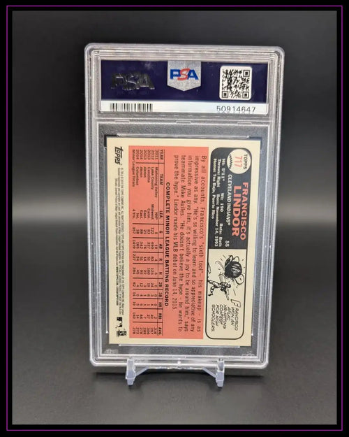 2015 Topps Heritage #717a Francisco Lindor White Jersey RC PSA 10