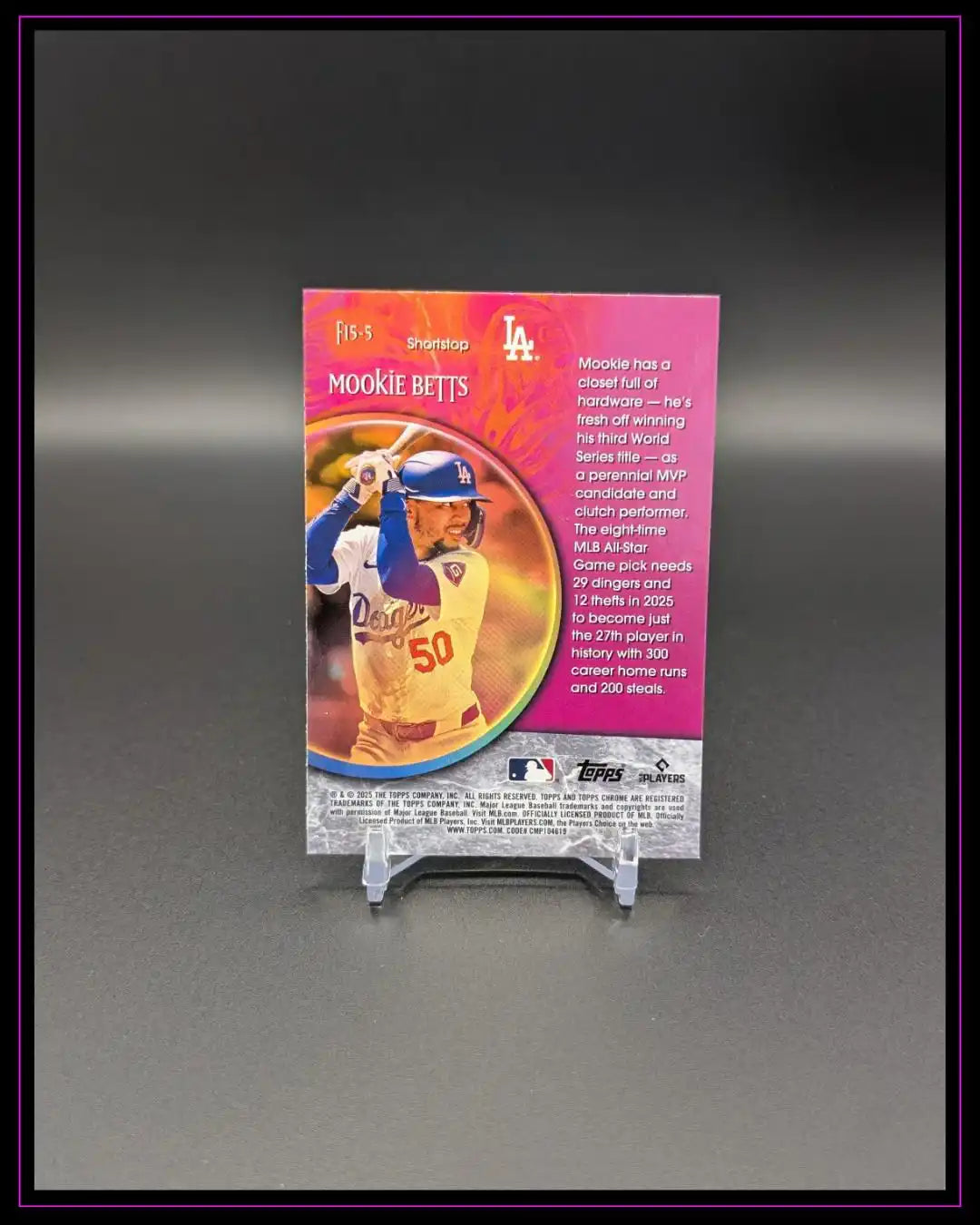 2025 Topps Chrome #F15-5 Mookie Betts Fortune 15