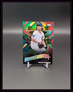 Topps Chrome Baseball Trading Card mit Spieler in Cubs-Trikot und buntem Future Stars-Design