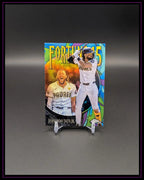 Bunte Trading Card mit Baseballspieler im Padres-Trikot, Text „Fernando Tatis Jr.“ und „Fortune Teller“.
