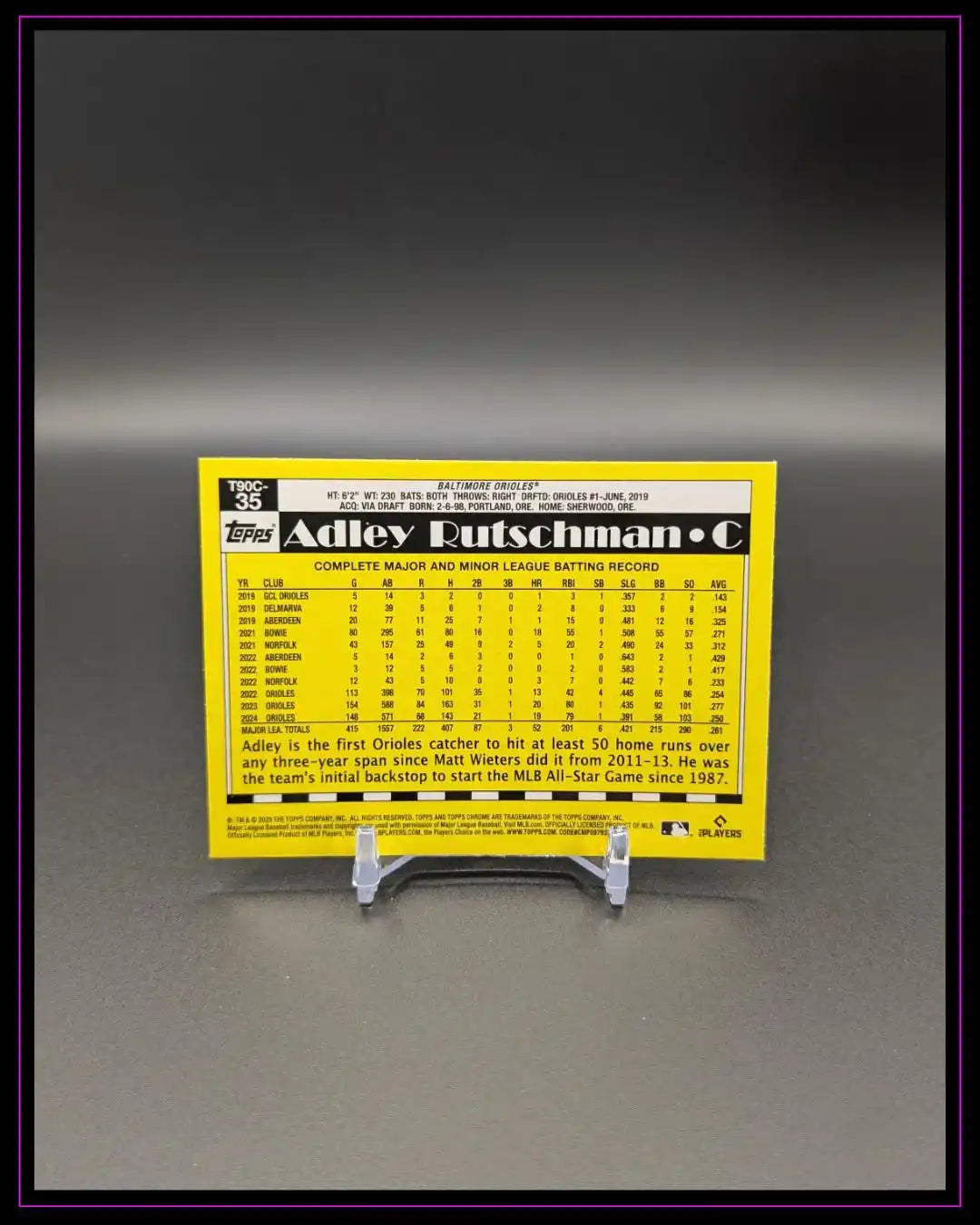 2025 Topps Chrome #T90C-35 Adley Rutschman 1990 Topps 35th Anniversary Ref