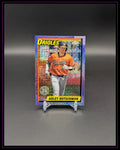 Baseball Trading Card Adley Rutschman Orioles mit Hologramm-Effekt auf Ständer