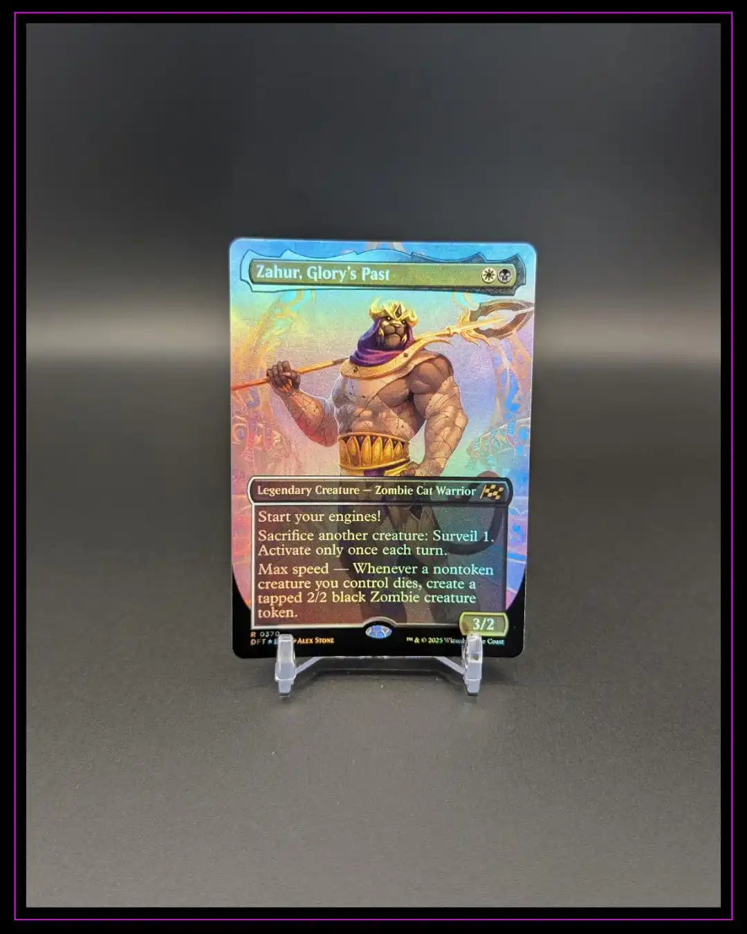 Magic The Gathering: Aetherdrift #370 Zahur, Glory's Past Borderless Foil ENG