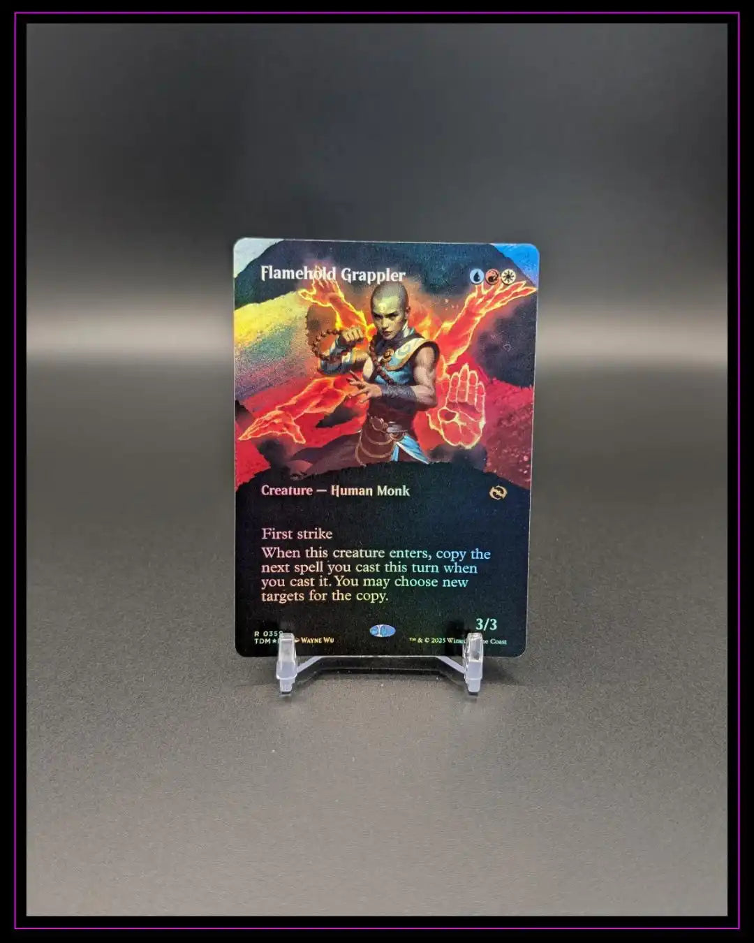 Magic The Gathering: Tarkir Dragonstorm #359 Flamehold Grappler Borderless Foil