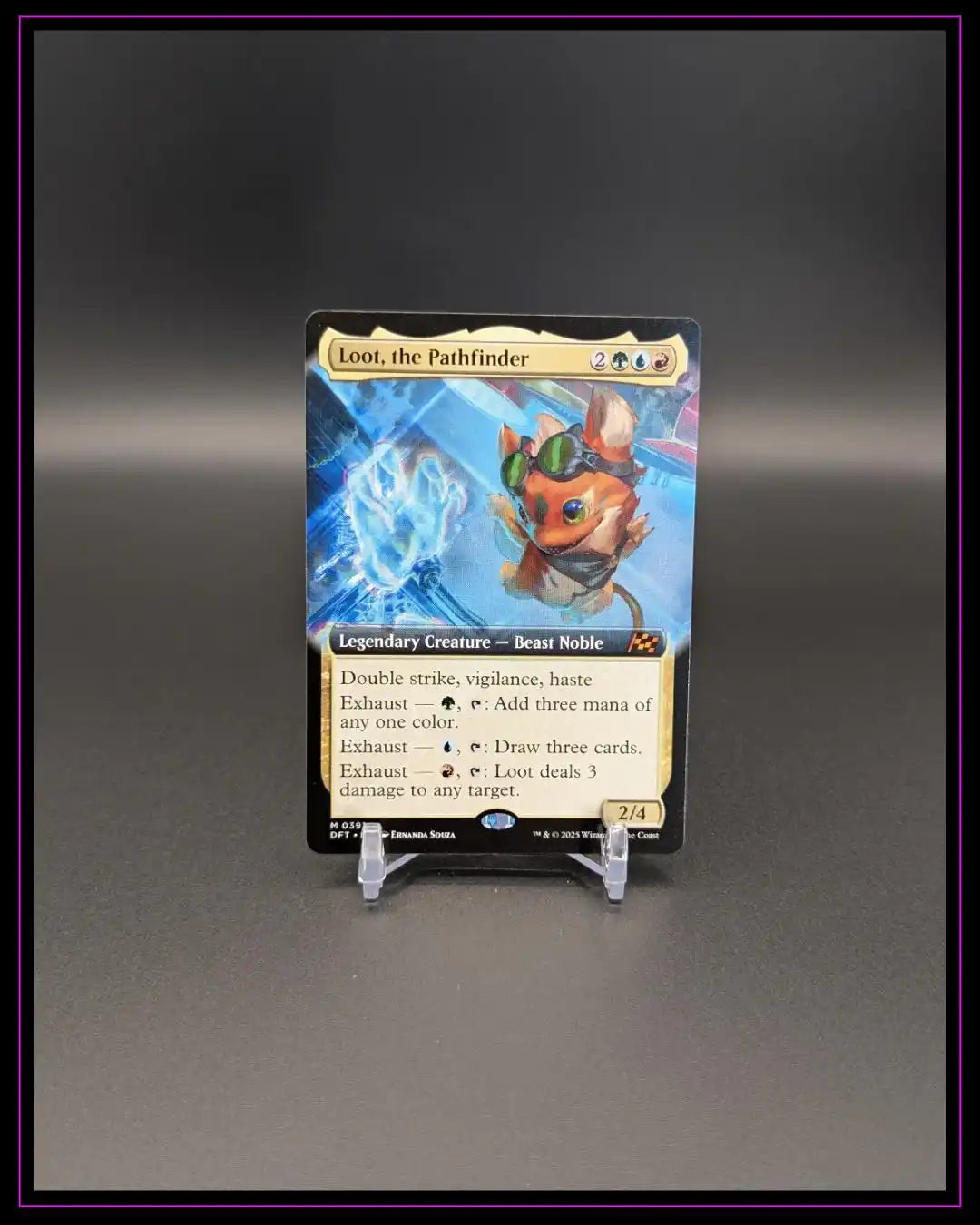 Magic The Gathering: Aetherdrift #391 Loot, the Pathfinder Extended Art