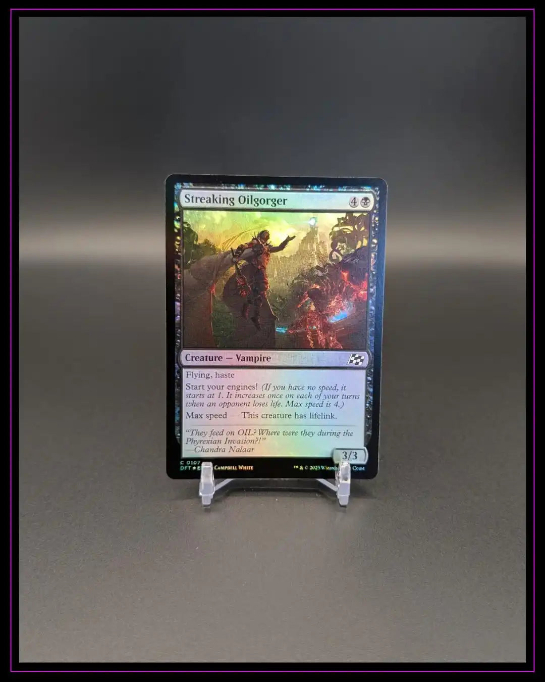 Magic The Gathering: Aetherdrift #107 Streaking Oilgorger Foil