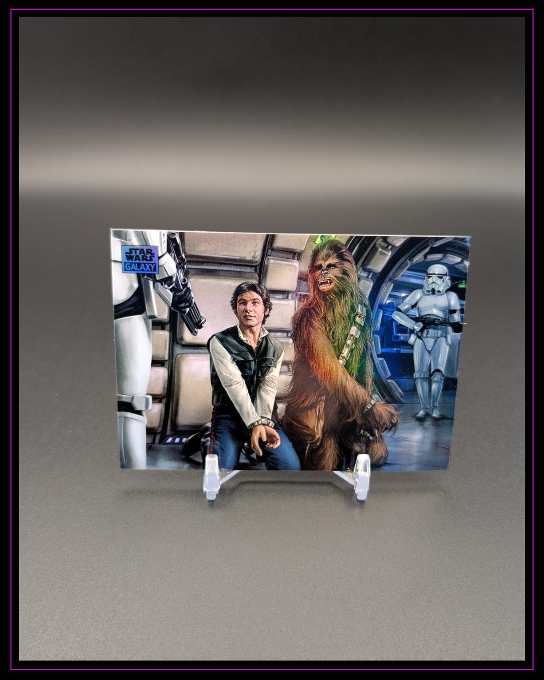 2025 Topps Chrome Star Wars Galaxy #94 Han and Chewie Refractor