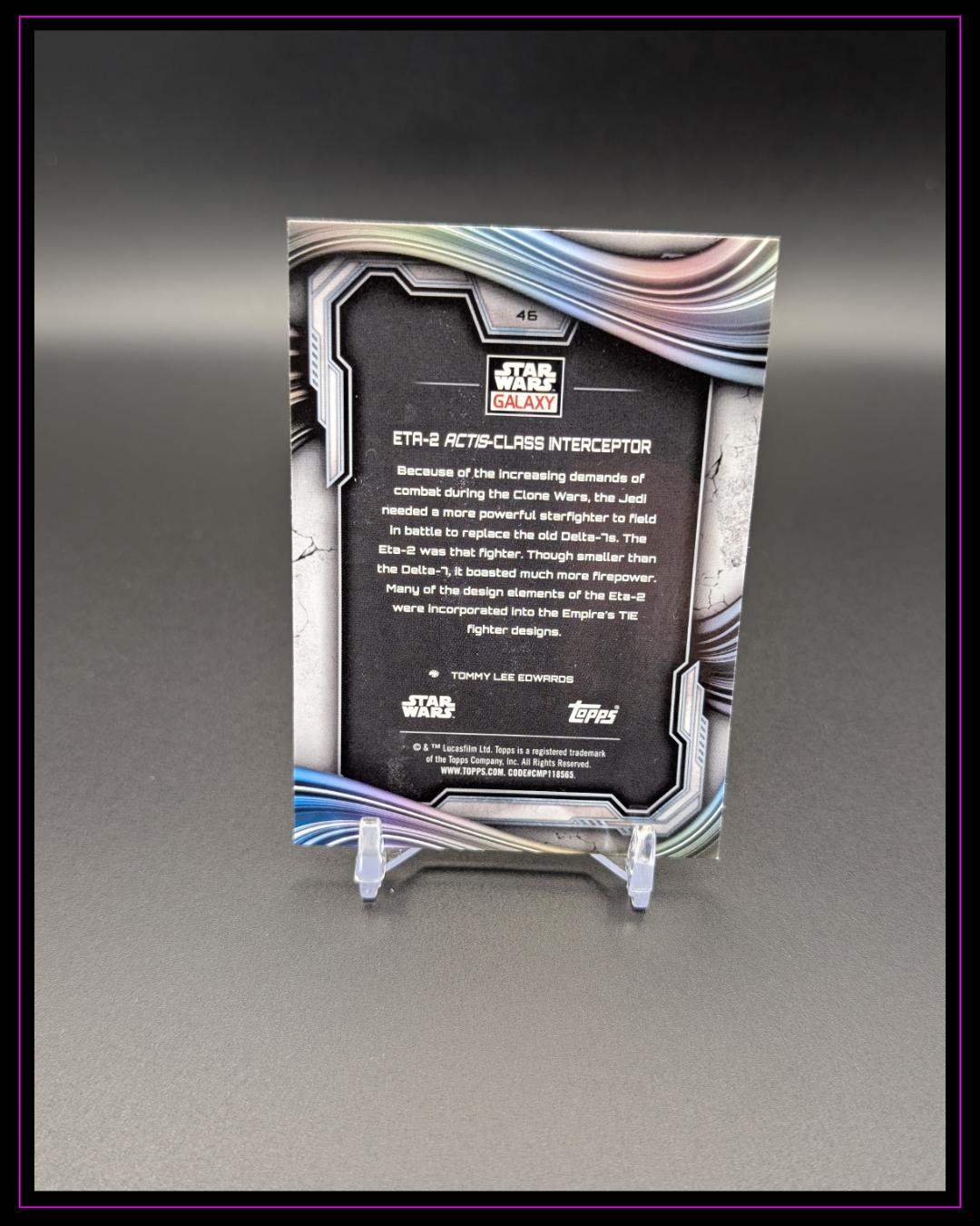2025 Topps Chrome Star Wars Galaxy #46 Eta-2 Actis Class Interceptor