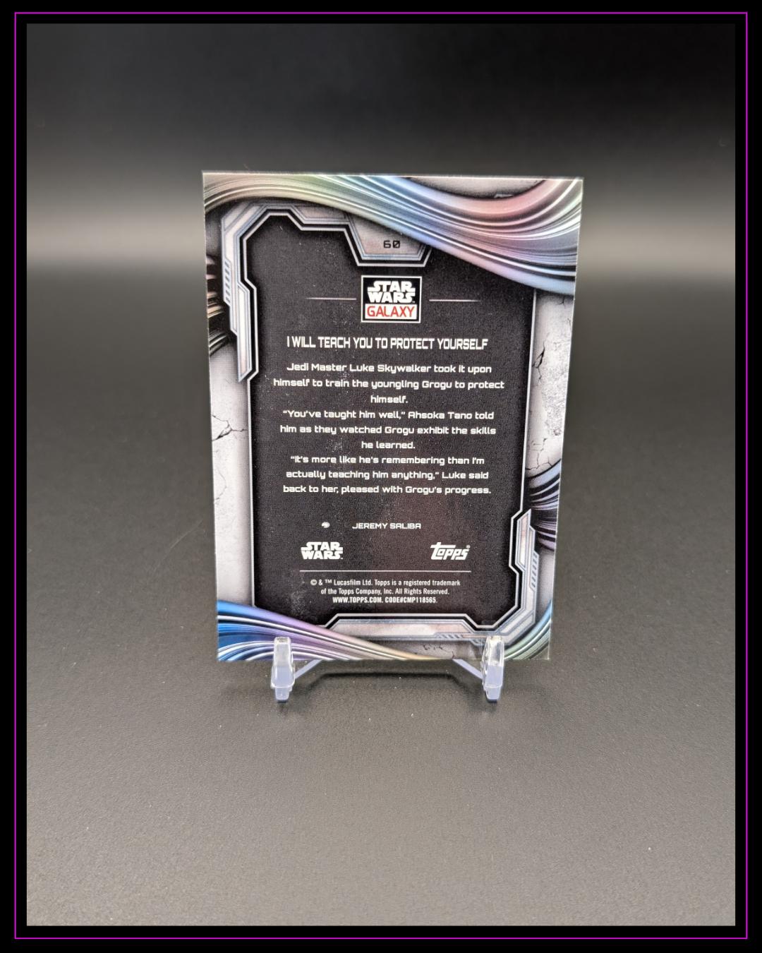 2025 Topps Chrome Star Wars Galaxy #60 I Will Teach You to Protect Yourself