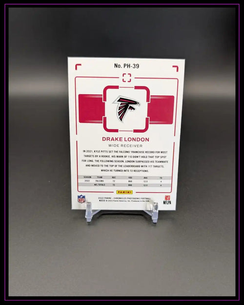 2022 Panini Chronicles #PH-39 Drake London Photogenic RC
