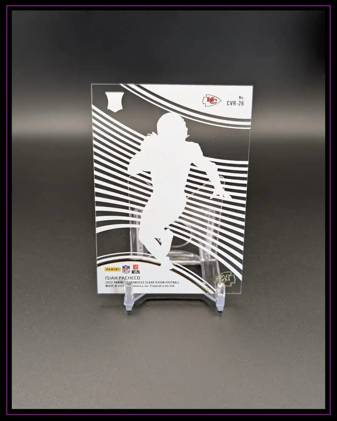 2022 Panini Chronicles #CVR-26 Isiah Pacheco Clear Vision Rookies