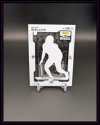 Rückseite einer Panini NFL Trading Card Quay Walker, Football-Sammelkarte auf schwarzem Hintergrund