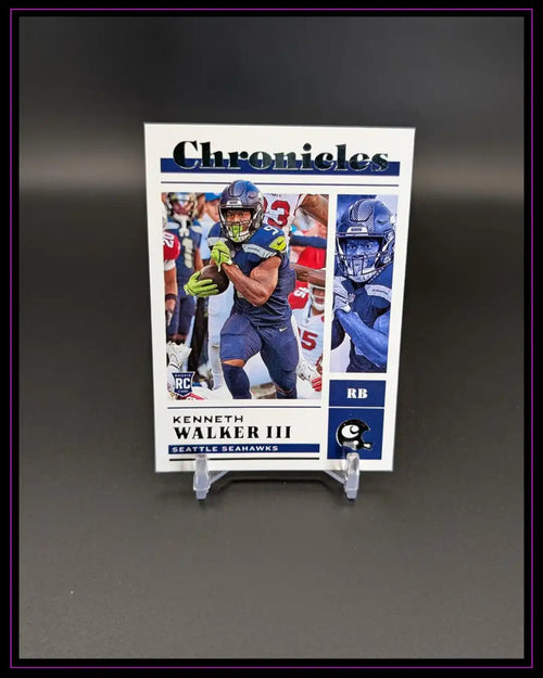 Football Trading Card Kenneth Walker III Seattle Seahawks Rookie Karte auf Ständer