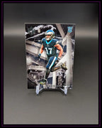 American Football Trading Card, Spieler mit schwarzem Trikot auf Sammelkarte, Rookie-Symbol