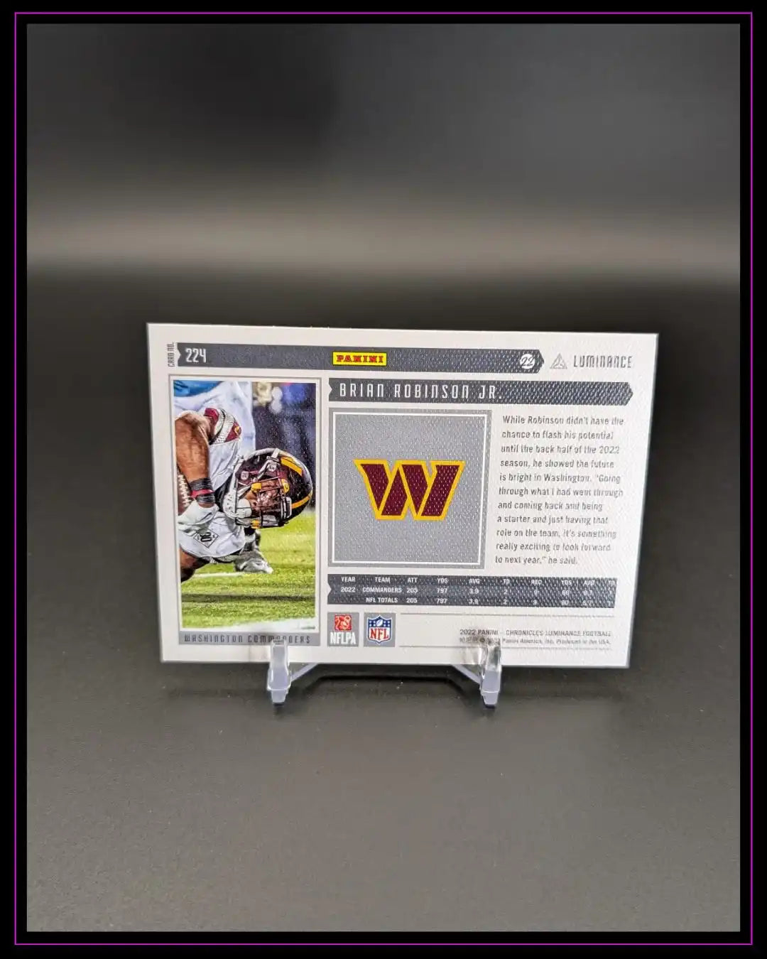 2022 Panini Chronicles #224 Brian Robinson Jr. Luminance Update Rookies