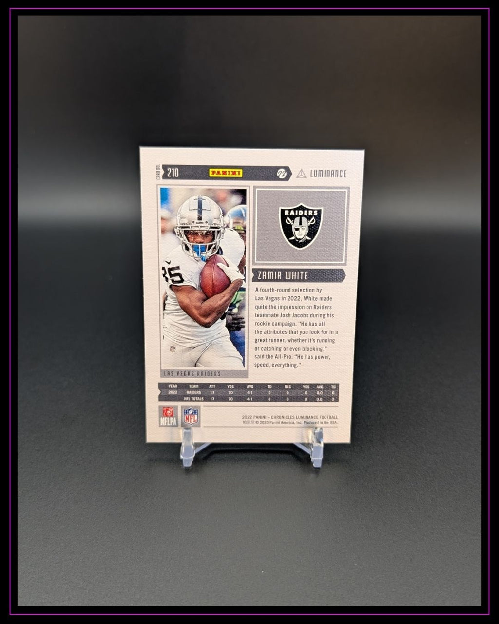 2022 Panini Chronicles #210 Zamir White Luminance Update Rookies Teal