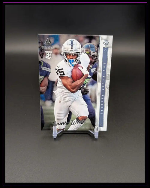 Football Rookie Trading Card mit Spieler der Las Vegas Raiders, Action-Motiv, Sammelkarte