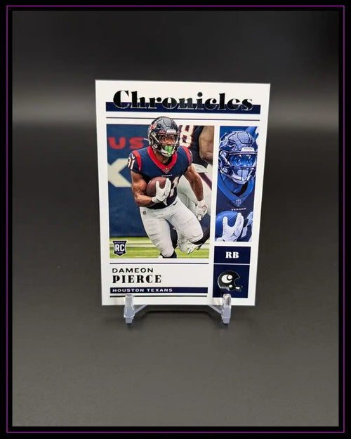 Chronicles Football Trading Card Dameon Pierce Houston Texans Rookie auf schwarzem Hintergrund