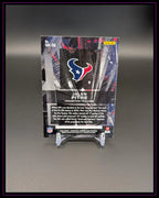 Rückseite einer Jalen Pitre Houston Texans NFL Trading Card auf Kartenhalter, Panini Football Sammlerkarte