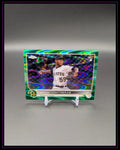 Glänzende Roansy Contreras Baseball-Trading Card mit grünem Holo-Design, Pittsburgh Pirates