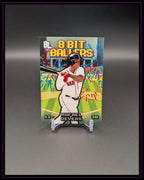 Baseball Trading Card Rafael Devers 8 Bit Ballers im Pixel-Art-Design auf Ständer