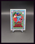 Baseball Trading Card mit Comic-Motiv von Vladimir Guerrero Jr., bunte Illustration, Sammelkarte