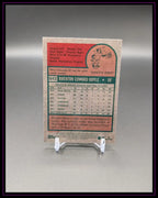 Baseball Sammelkarte Rückseite mit Spielerstatistiken von Brenton Edward Doyle, neutraler Hintergrund