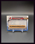 Rückseite einer Blaze Alexander Baseball-Trading Card mit Statistiken und Profiltext, Arizona Diamondbacks.