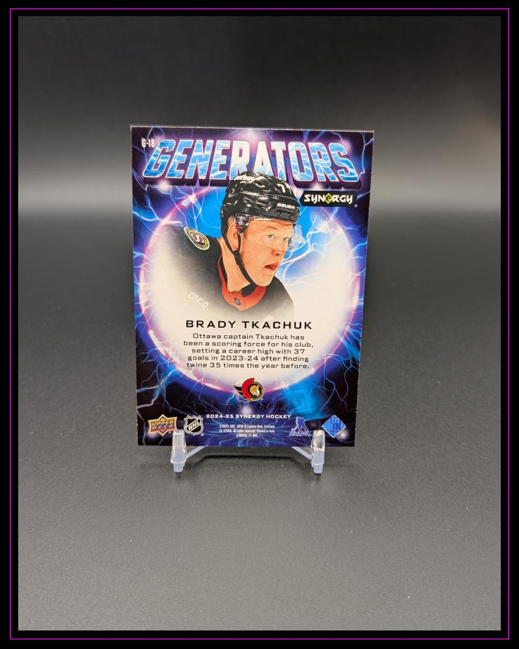 2024-25 Upper Deck Synergy #G-18 Brady Tkachuk Generators