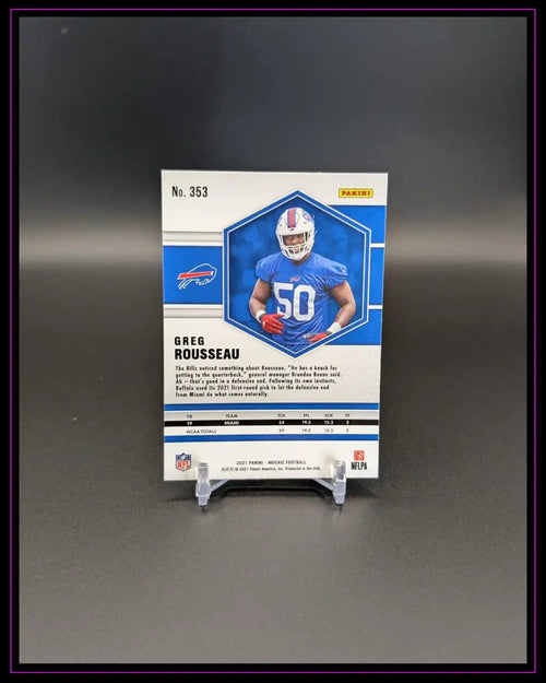 2021 Panini Mosaic #353 Greg Rousseau RC