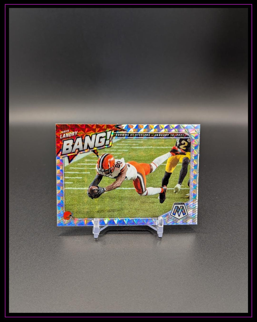 2021 Panini Mosaic #B-11 Jarvis Landry Bang! Mosaic