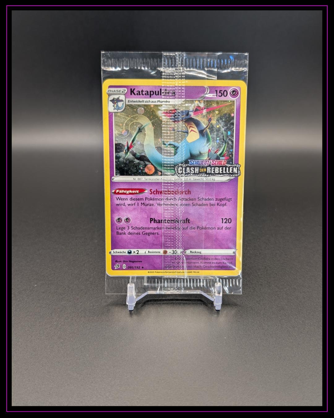 Pokemon Schwert & Shild Clash der Rebellen #091/192 Dragapult Holo Sealed DEU