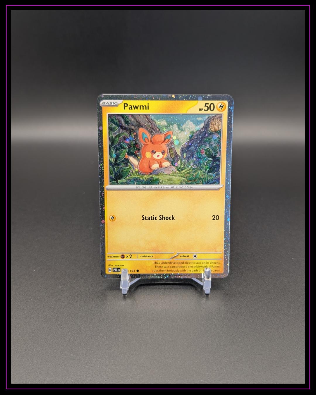 Pokemon SV02: Paldea Evolved #074/193 Pawmi Cosmos Foil ENG