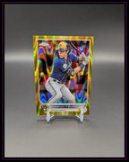 2022 Topps Chrome Sonic #210 Christian Yelich Gold RayWave Refractor #/50