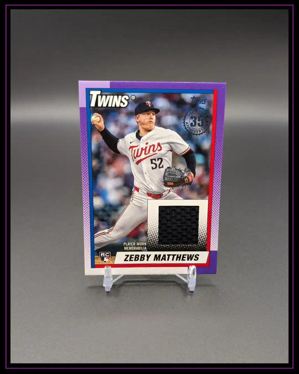 2025 Topps Series 2 #90R2-ZM Zebby Matthews 1990 35th Anniversary Relic RC
