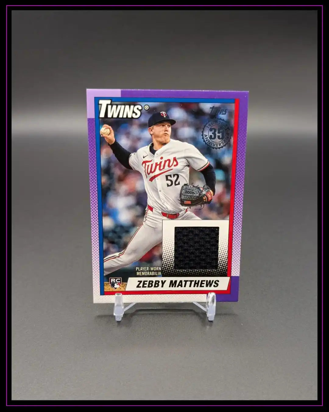 2025 Topps Series 2 #90R2-ZM Zebby Matthews 1990 35th Anniversary Relic RC