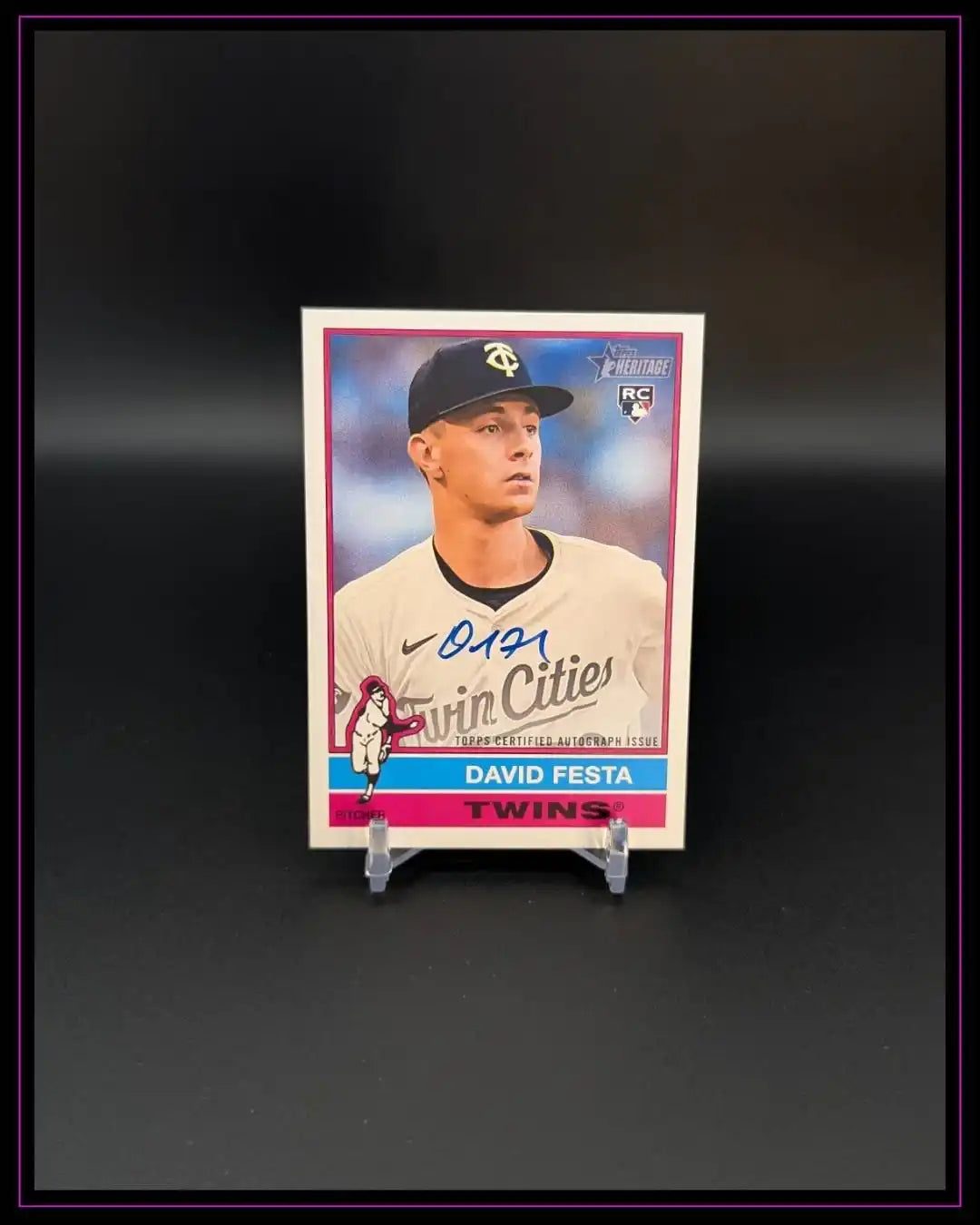2025 Topps Heritage #ROA-DF David Festa Real One Auto RC